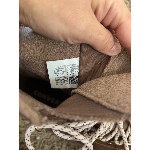 NEW Converse Chuck Taylor All Star Lugged TrekWom 11/Men’s9 Brown Leather - Picture 12 of 12